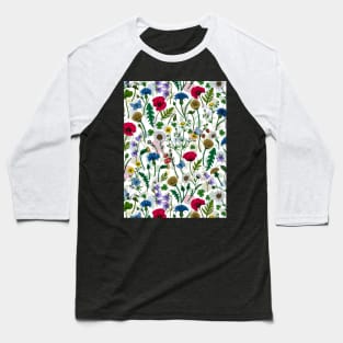 Wild flowers, poppies, cornflowers, daisies and more Baseball T-Shirt